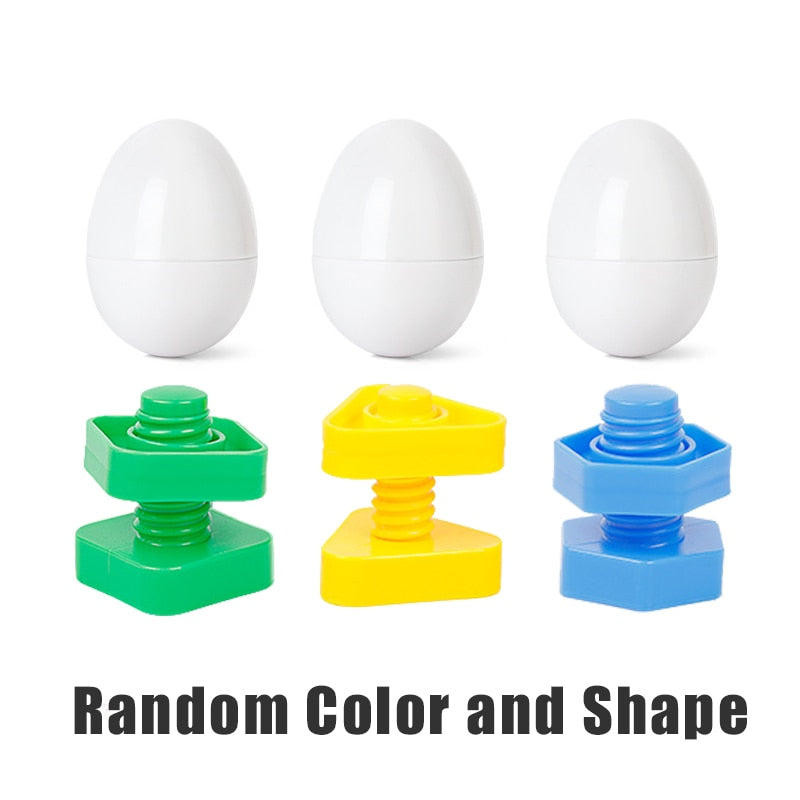Brinquedos Montessori - ovos e parafusos